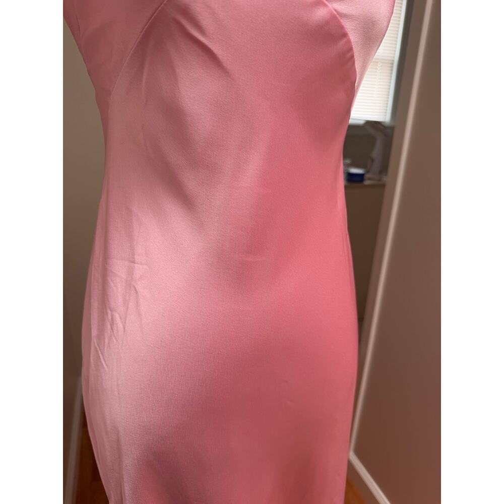 Show Me Your MuMu Anderson Maxi Dress Light Pink Luxe Satin Size Small - Picture 6 of 10